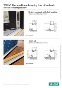 Threshold options for inward opening patio and entrance doors